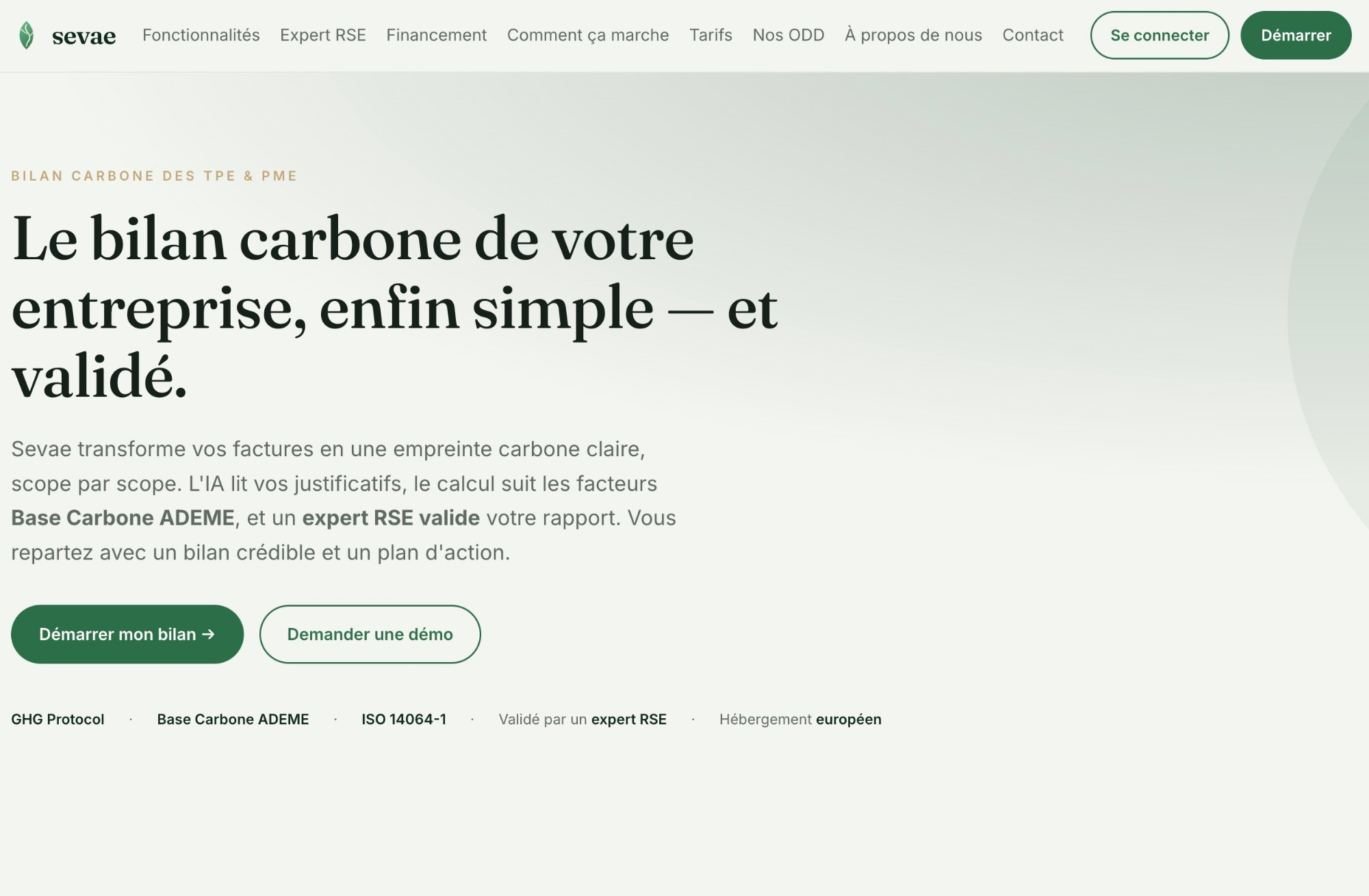 Aperçu du site Sevae